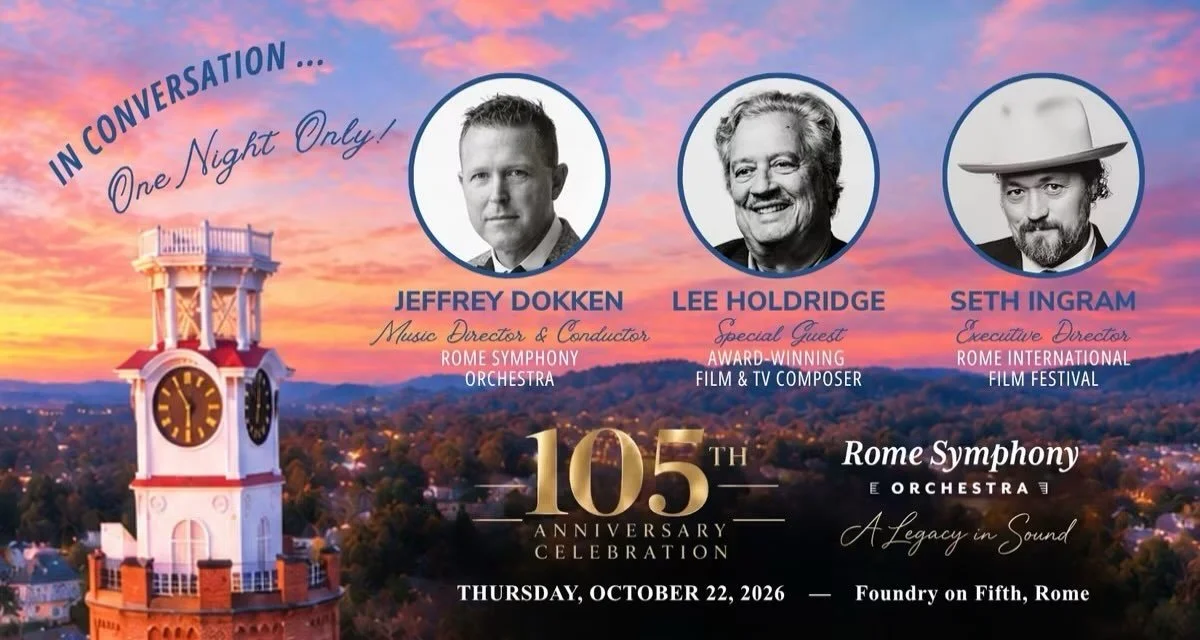 Where film meets music!
RIFF Executive Director Seth Ingram joins Hollywood film and television composer Lee Holdridge and Maestro Jeffrey Dokken for an intimate fireside chat celebrating the powerful connection between cinematic music and storytelli