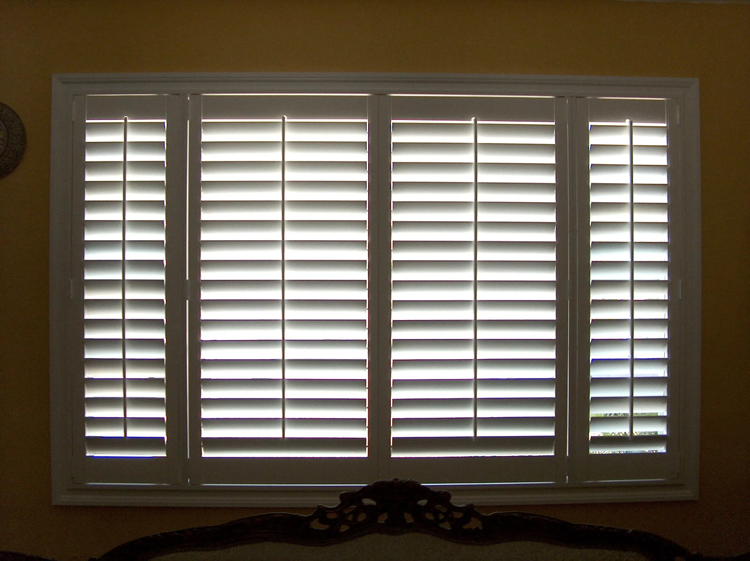 White Painted Basswood Shutters