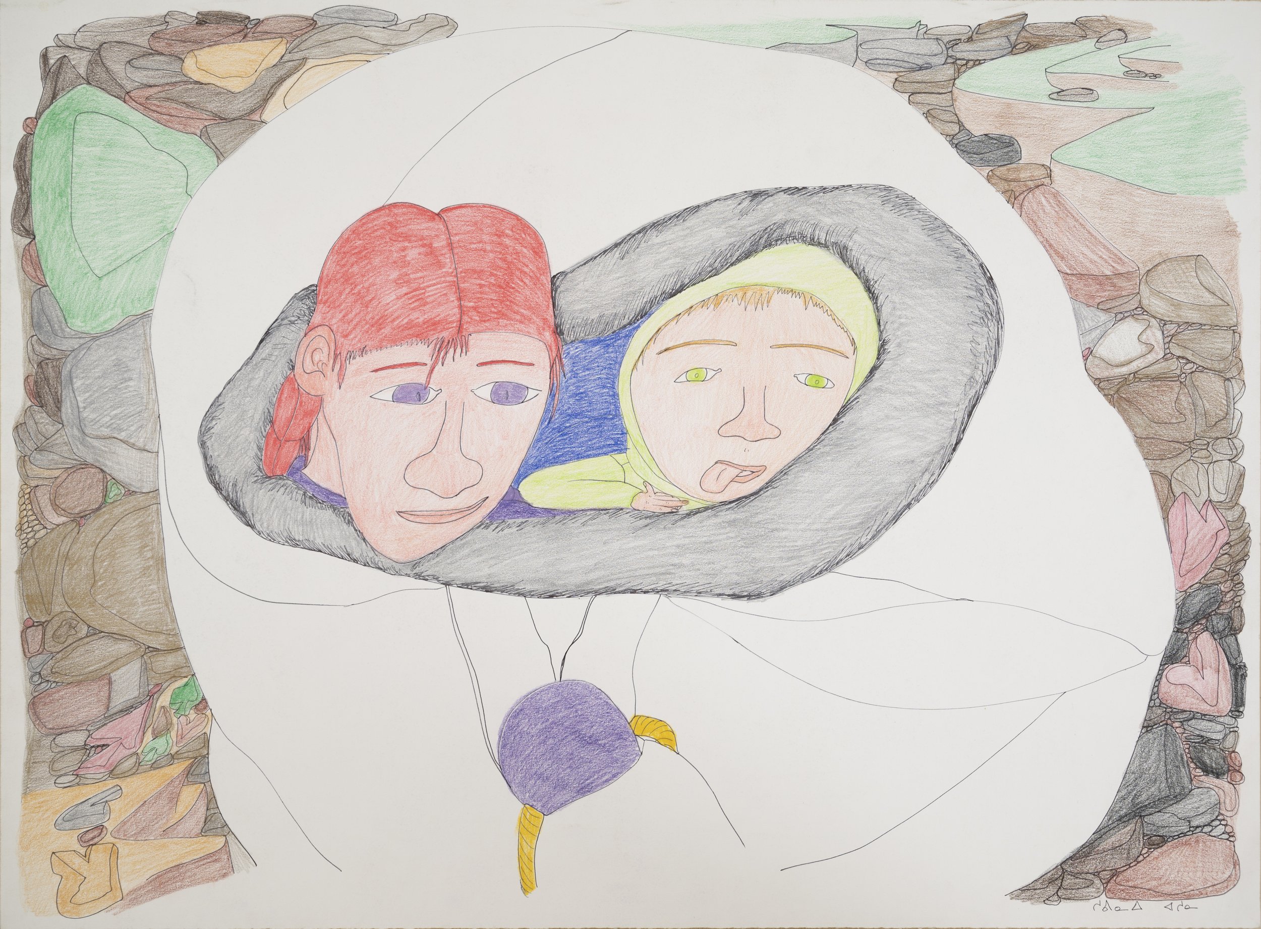   Untitled  (2008/09), colour pencil and ink on paper 