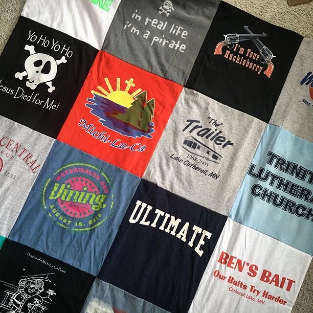 This week&rsquo;s project: it may not be fancy, but this T-shirt blanket is super cozy and filled with great memories of important times and places.