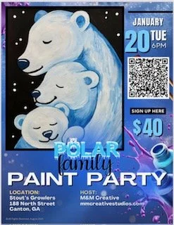 Polar Bear Family Paint &amp; Sip