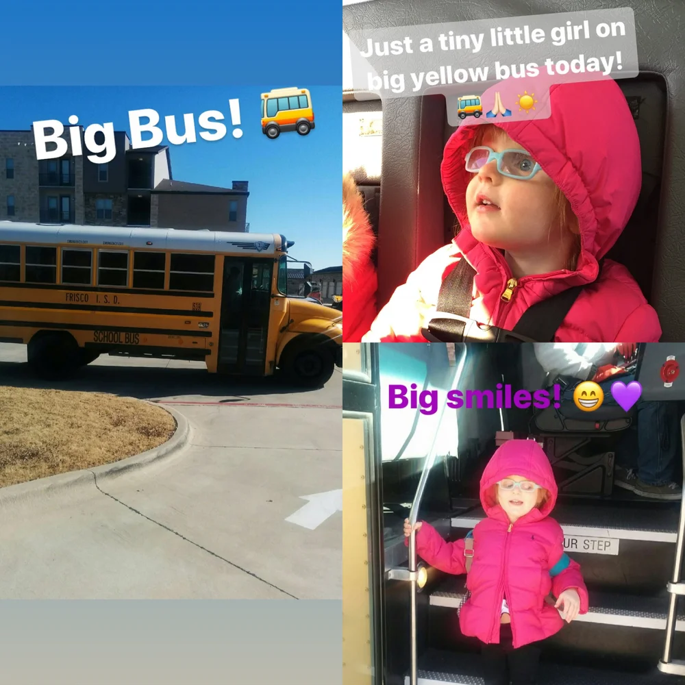 Skylee starts ECS and rides the bus back to Montessori 