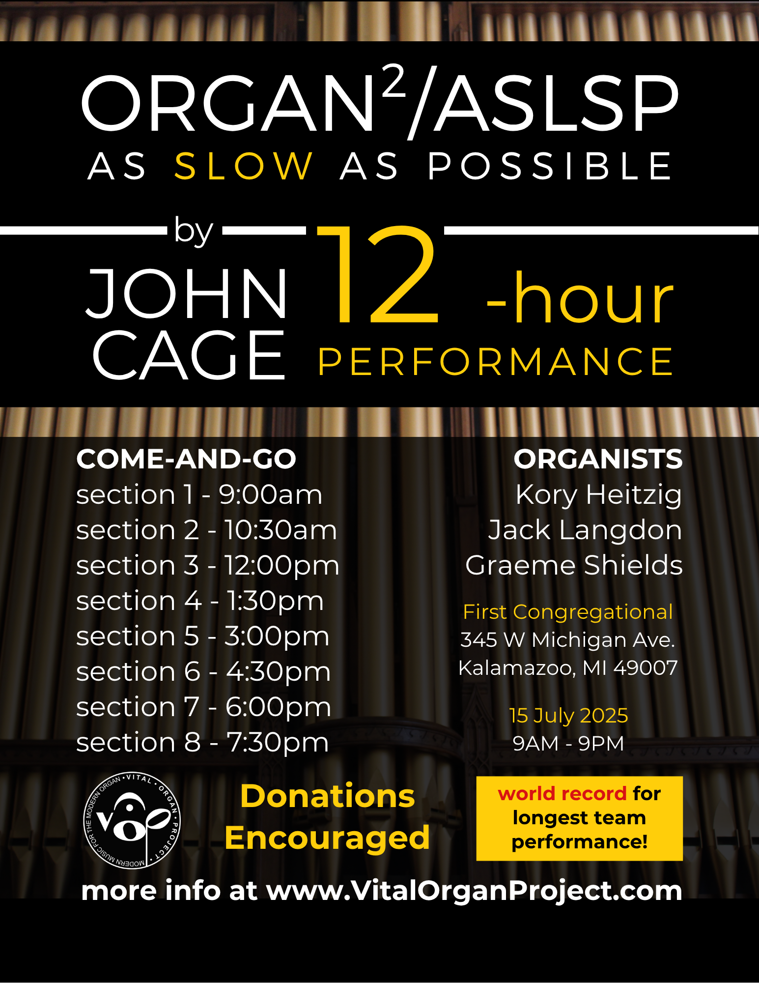 Organ2 / ASLSP • 12-hour Performance