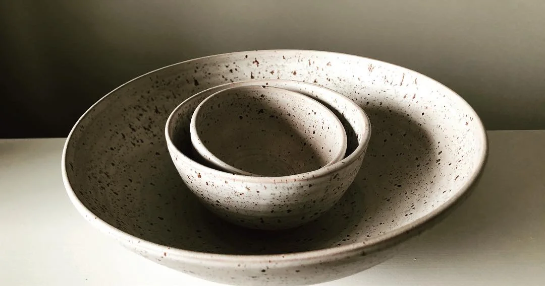 chocolate chip glaze on sheffield red stoneware