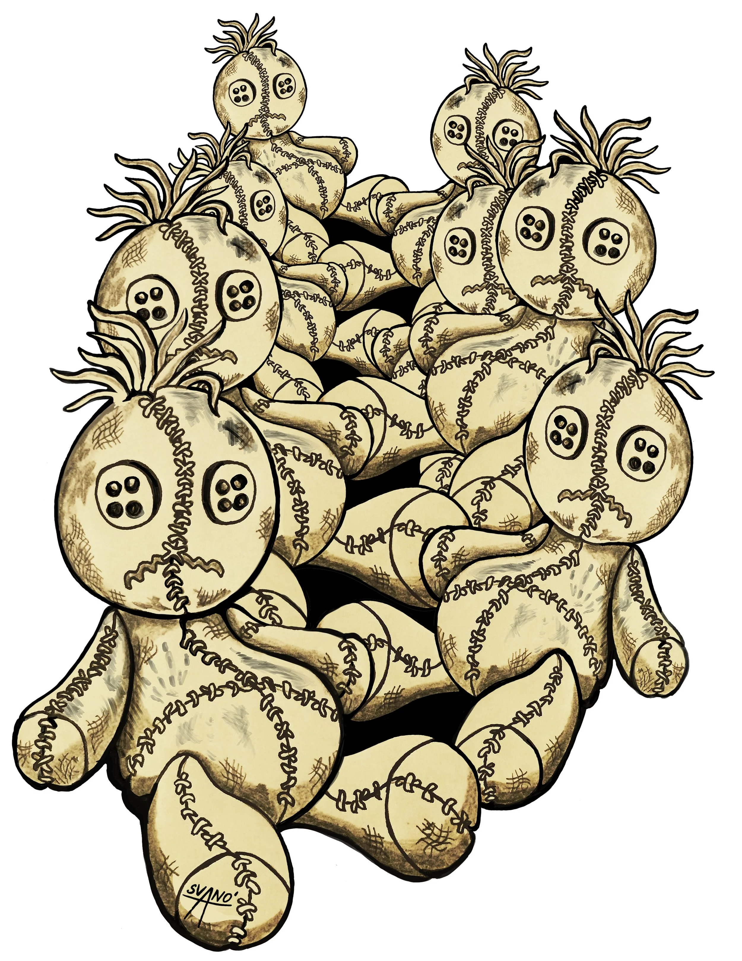 Rag Doll Voodoo Sticker