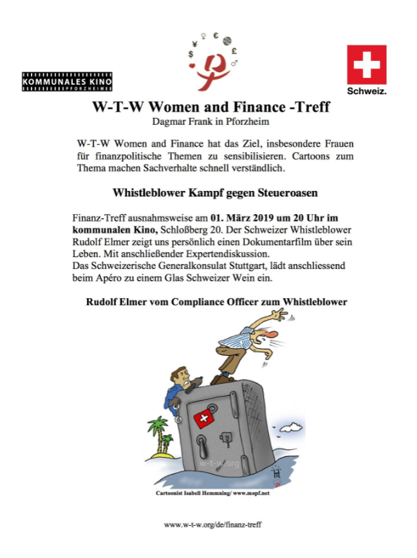 Women and Finance ! Vortrag zum Thema Geldwäsche und Korruption 01.03.2019