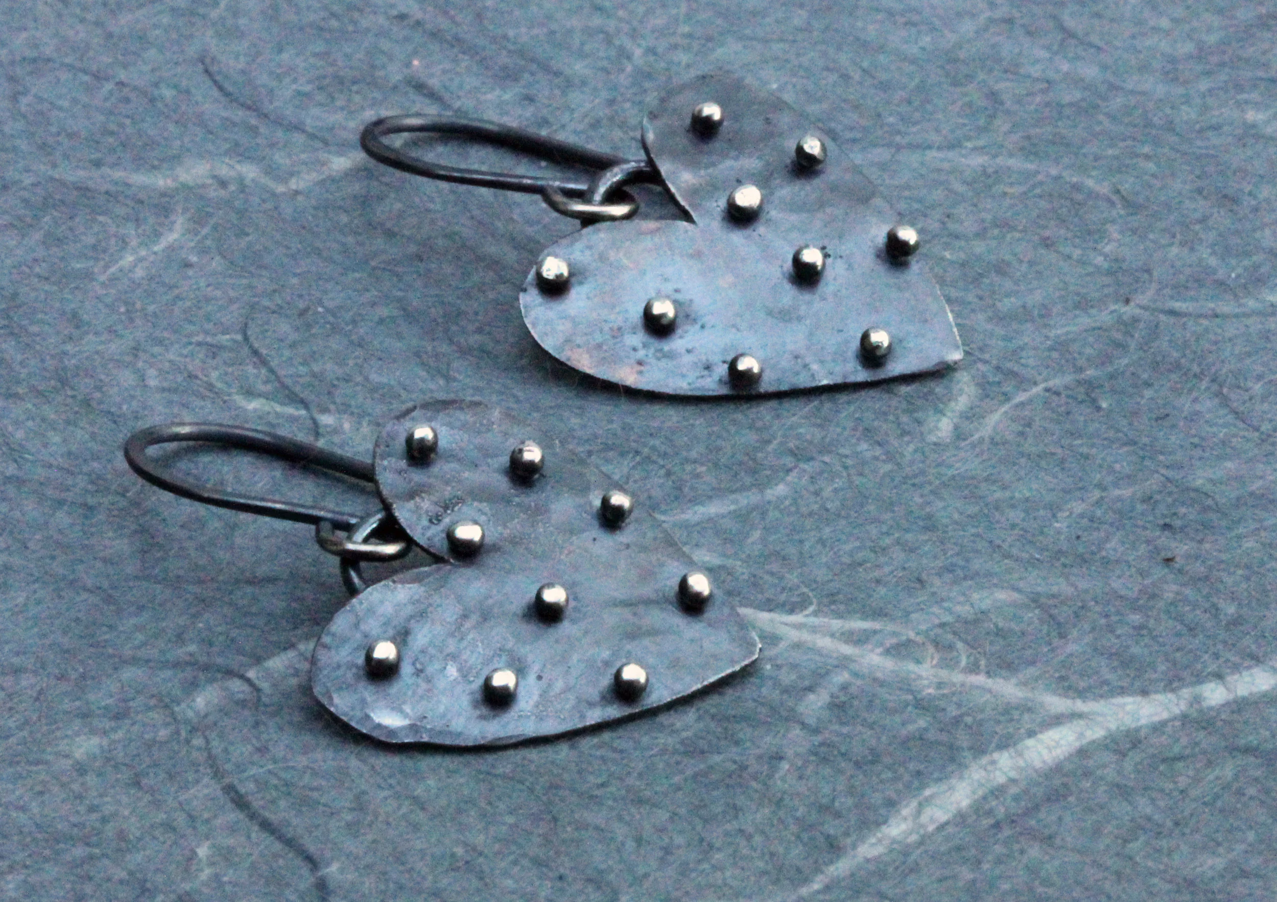 Sterling Silver Dotted Hearts