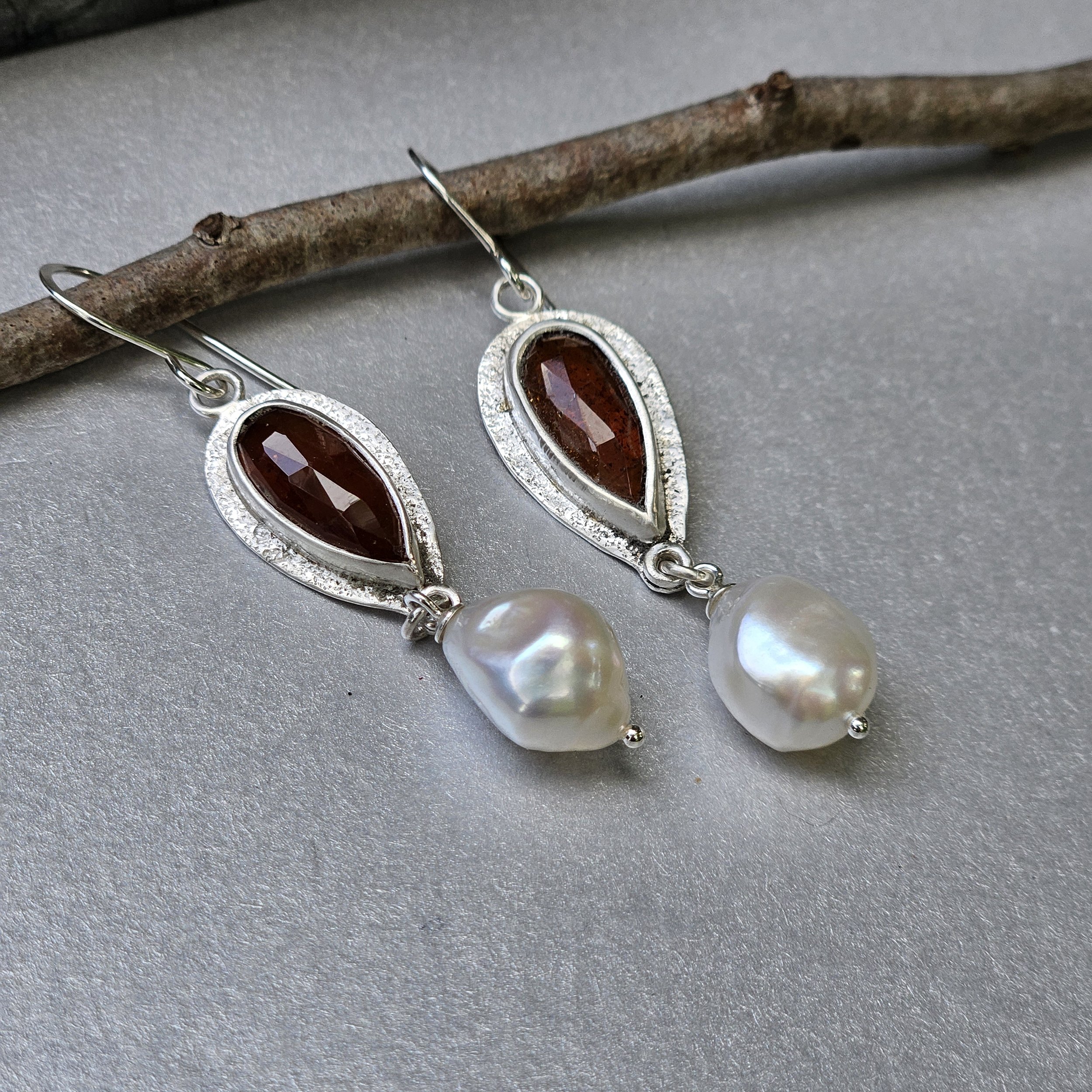 Kyanite/Baroque Pearls/Sterling Silver