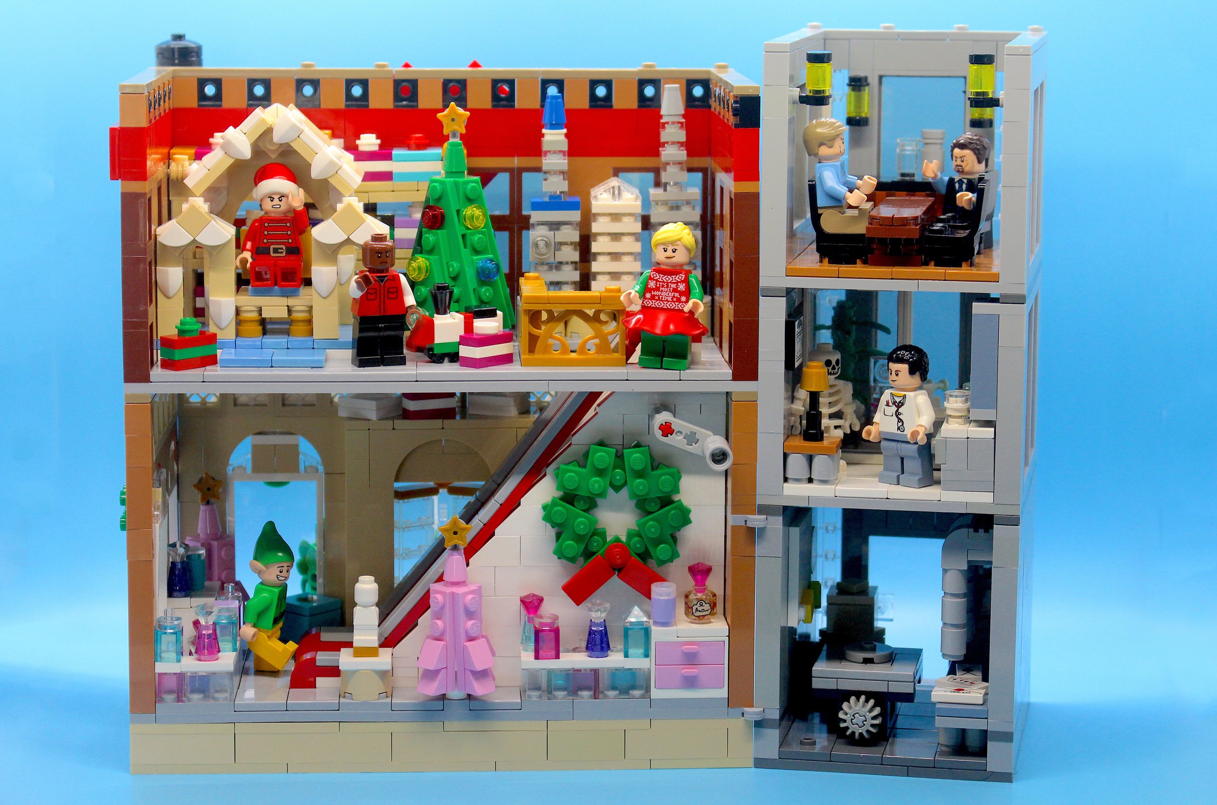 Playful elves run Assembly Theatre in LEGO Christmas window - Retail Focus  - Retail Design