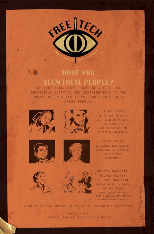 Donor page designed as an in-world wanted poster