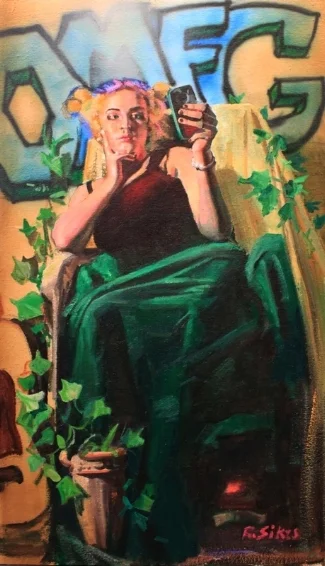 "hannah #2", 2015, Mixed Media on panel