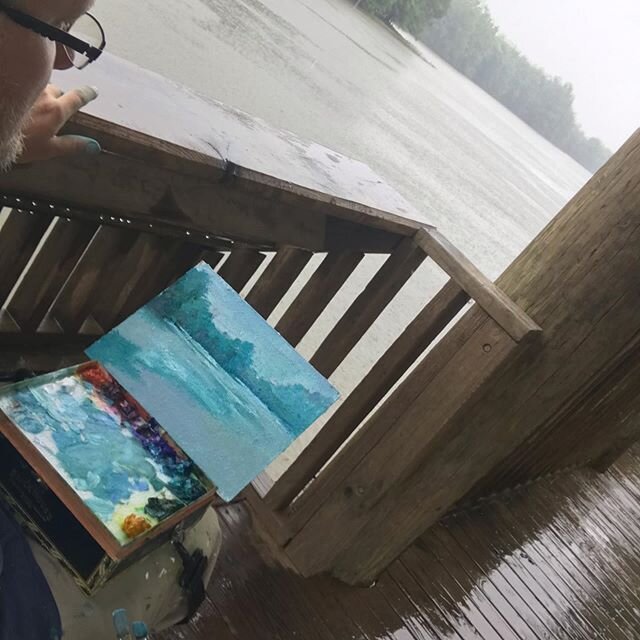 Rainy days,like any other day, are great to paint in. They offer their own unique hues, value ranges and temperatures of color. And the atmosphere is way more shallow. I guess I&rsquo;ll have to title this series my &ldquo;Pinnacle&rdquo; series😜I p