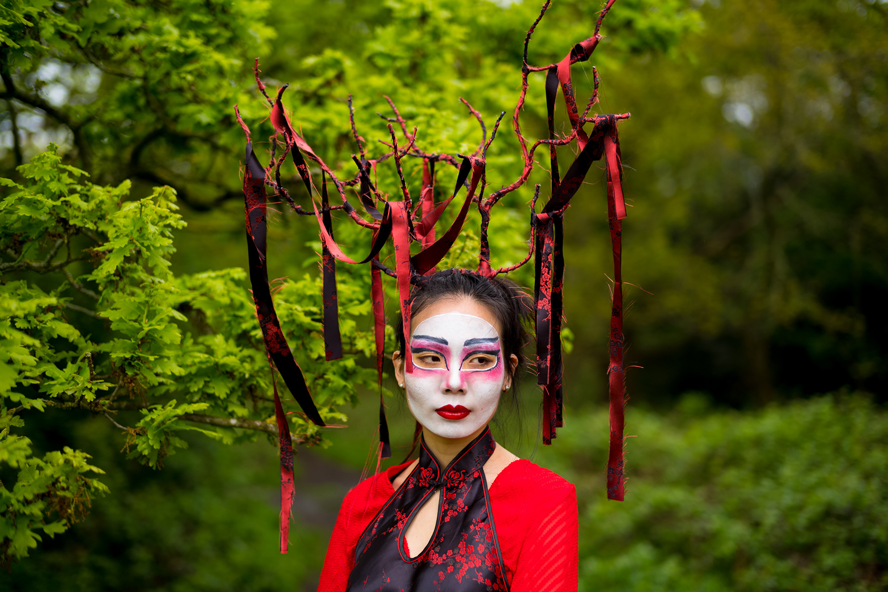 Self-portrait with Chinese Opera Mask on