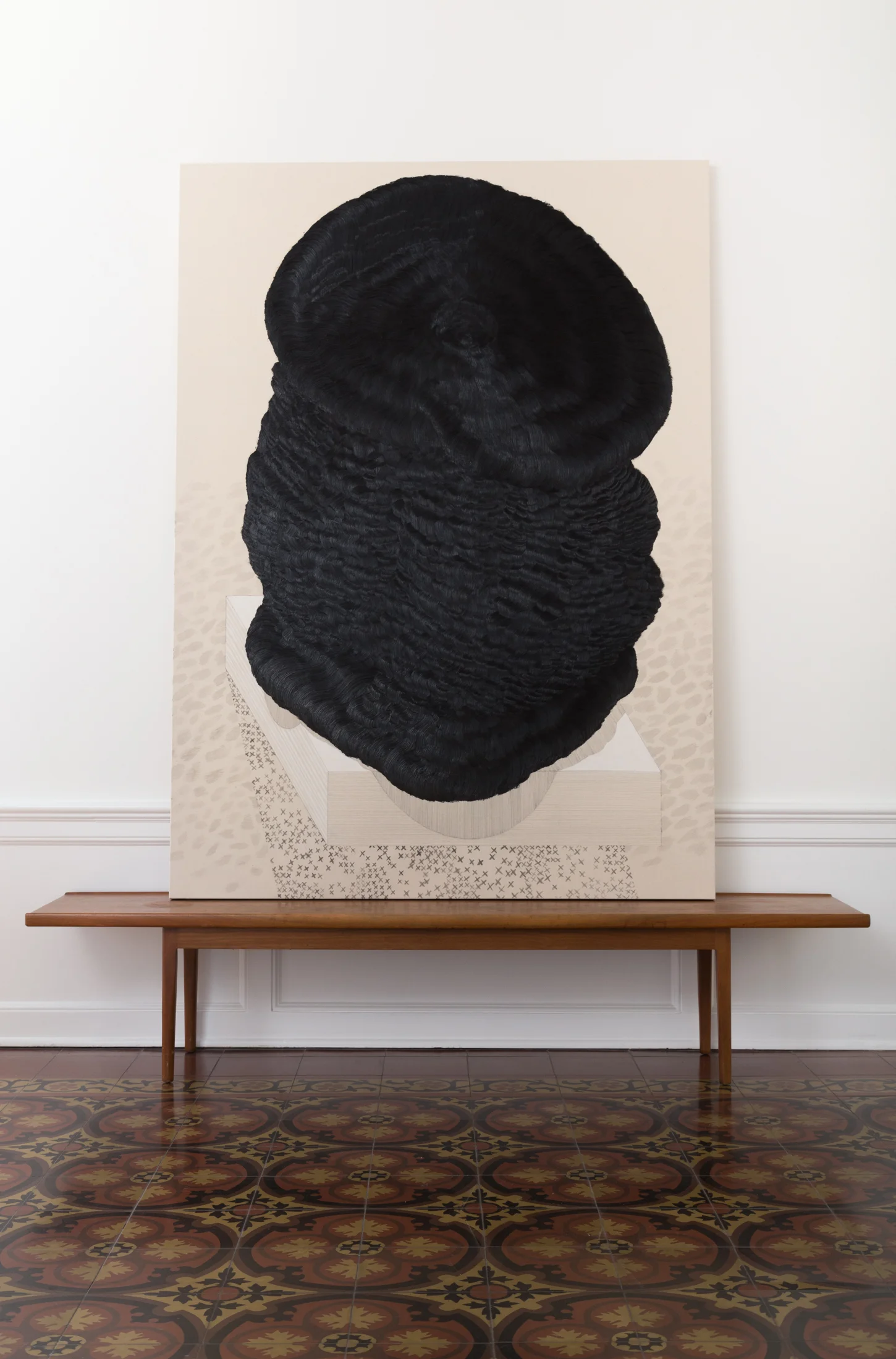 Joshua Miller, Figure Dissociation, No. 3. 2016. Oil on linen. 71 3/4 in. x 52 in.