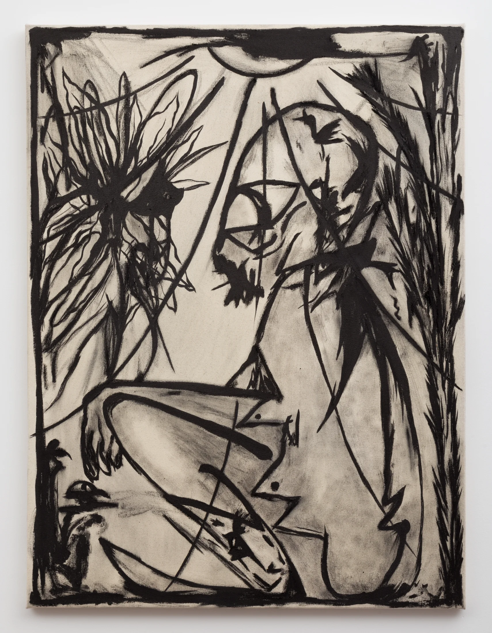 Daniel Gibson, Don't worry, nature always wins, 2017. Graphite, charcoal, sumi ink on linen. 