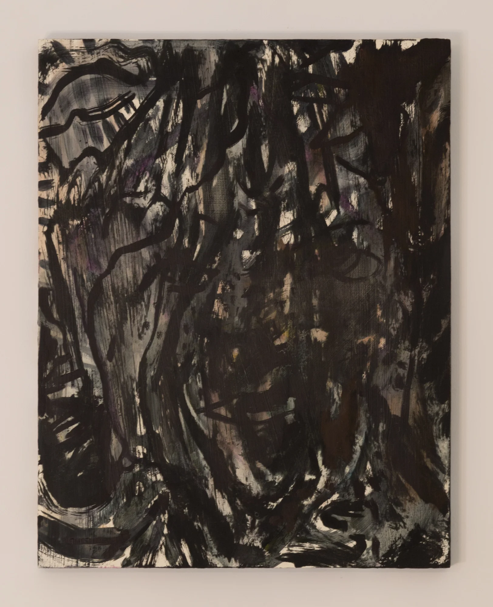 Hayley Barker, BAT TIME II , 2016. Oil on panel. 18 in. x 14 in. 