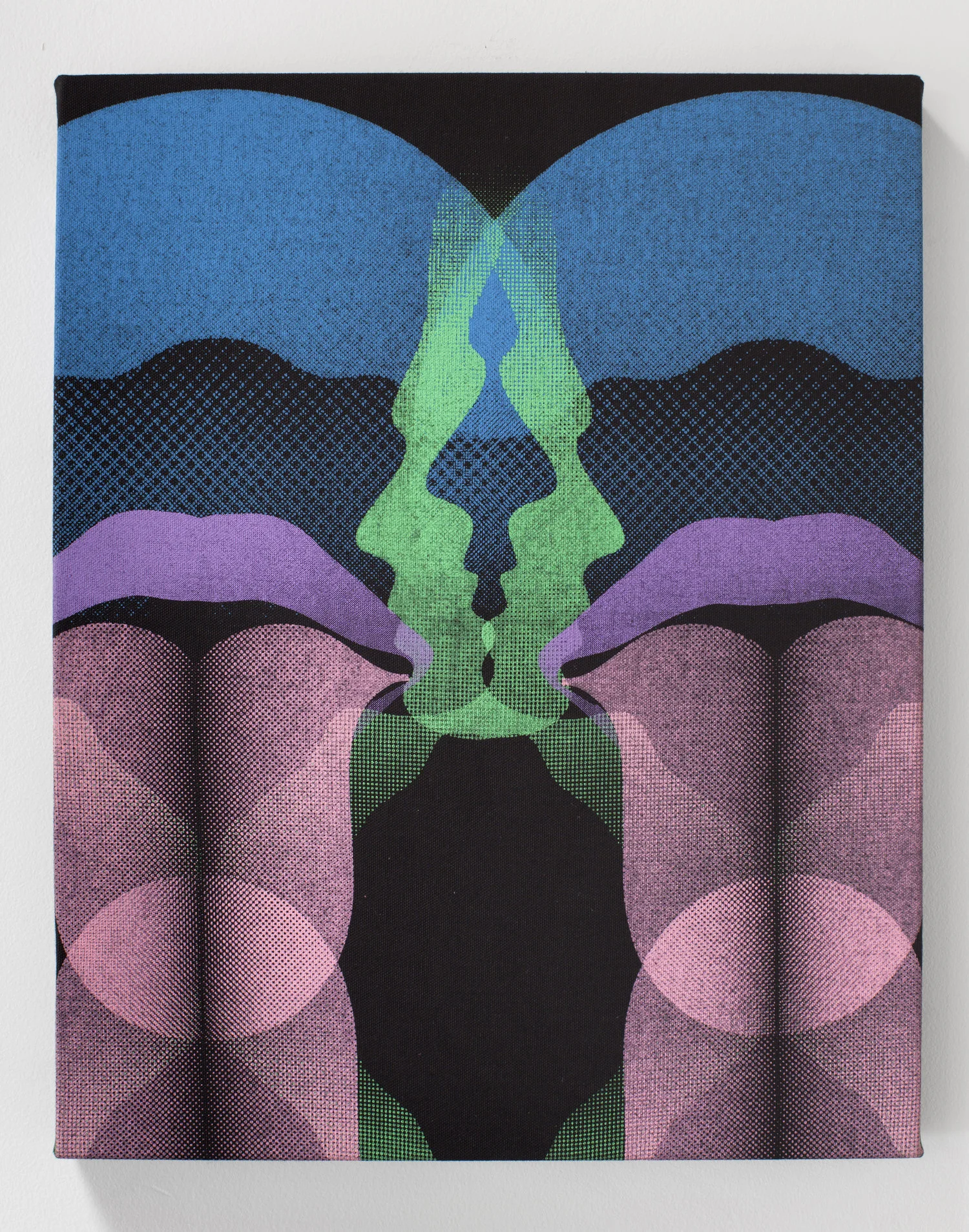 Adam Rabinowitz, "Earth Revisited 2", 2019. Textile printing ink on canvas. (16 x 20 in.)