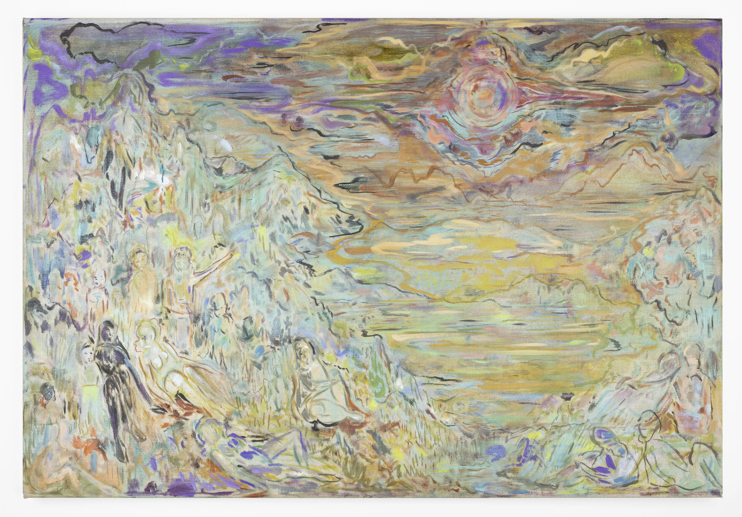 Hayley Barker, “Eclipse”, 2019. Oil on linen. 28 in. x 41 in. (71.12 cm. x 104.14 cm.)