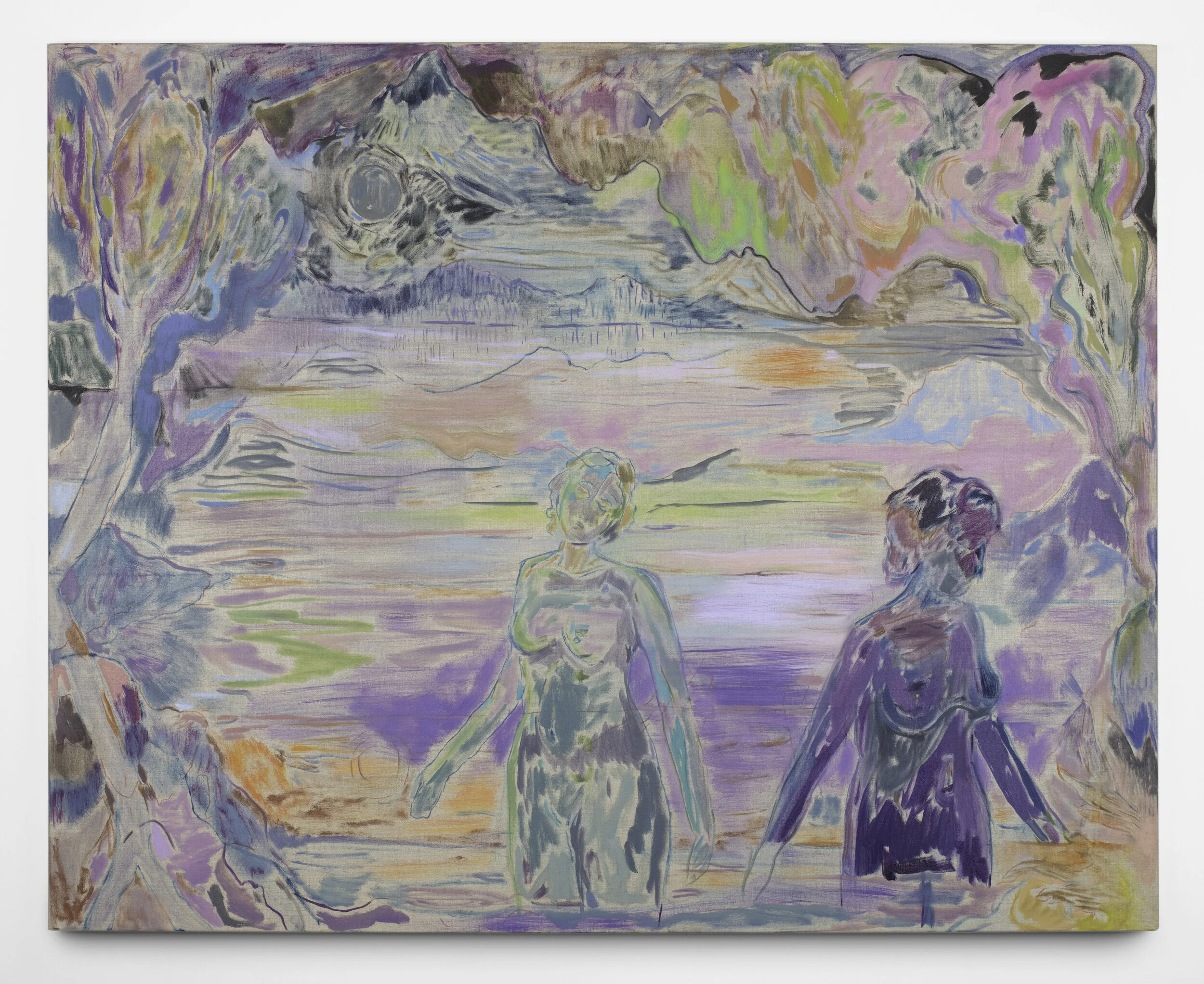 Hayley Barker, “The River”, 2019. Oil on linen. 48 in. x 60 in. (121.92 cm. x 152.4 cm.)