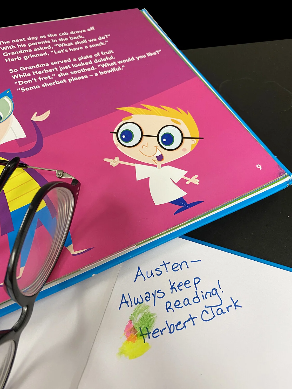 Personalized Autographed "A Hilarious Book!" Herbert Loves Sherbert (hardcover book) 