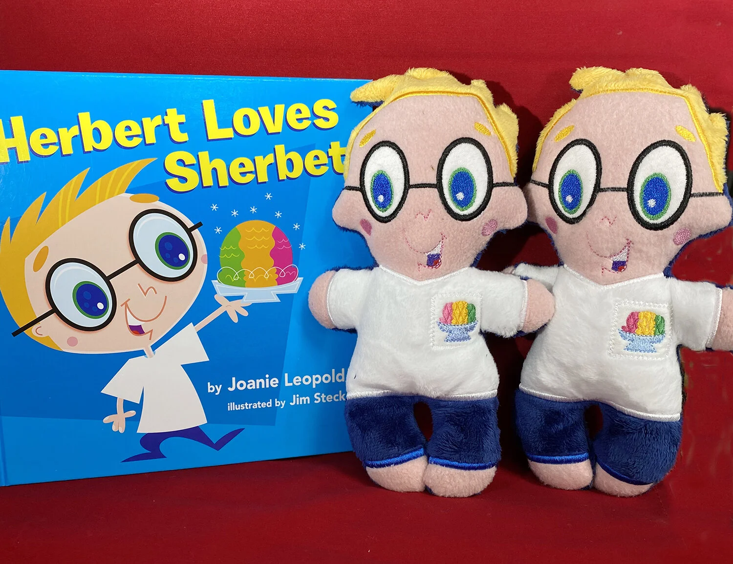 Personalized Herbert Loves Sherbert plush doll &amp; picture book