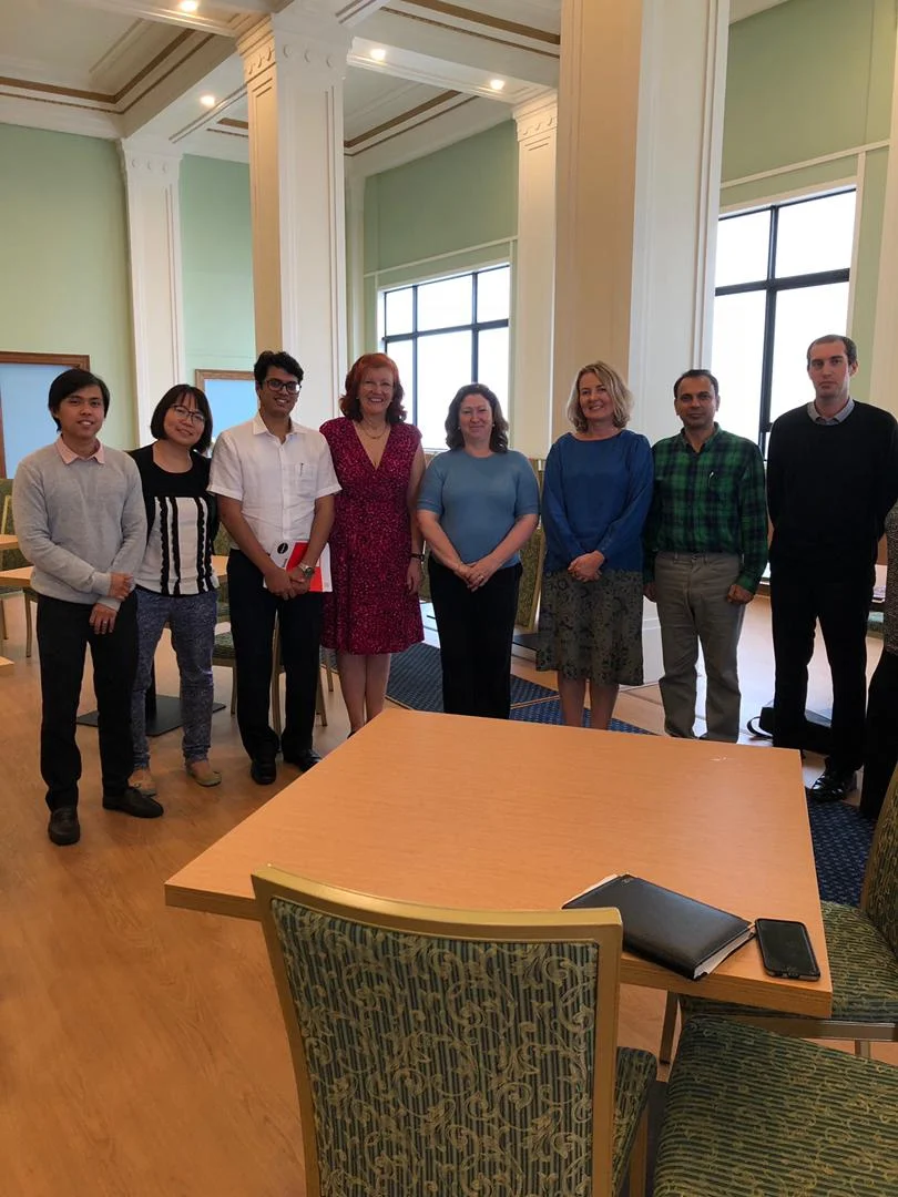 
Professor Bak with FREEDOM faculty and leadership team members; Mr Panteleon, Dr Zhang, Dr Mukherjee, Mrs Stevenson (President), Dr Hackell, Mr Singh and Mr Henderson.