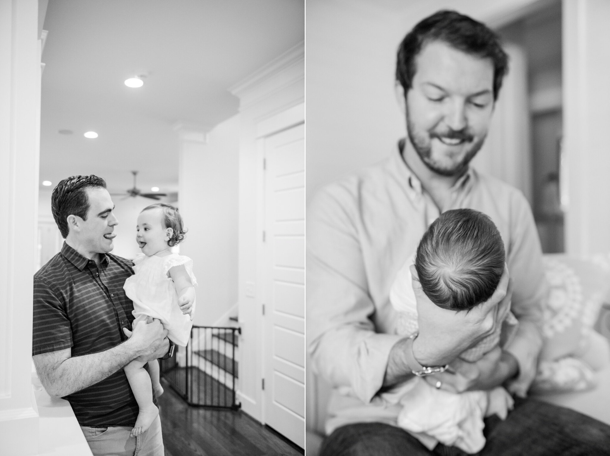 Black and white family photography