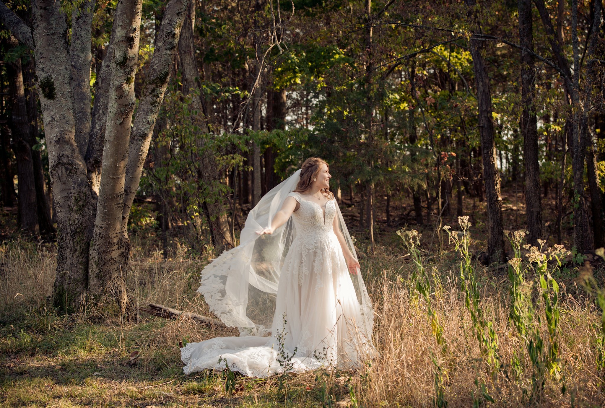 bride in nashville forest