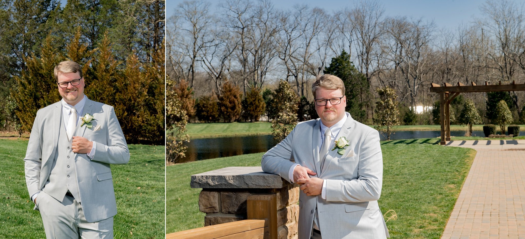 groom portraits at sycamore farms