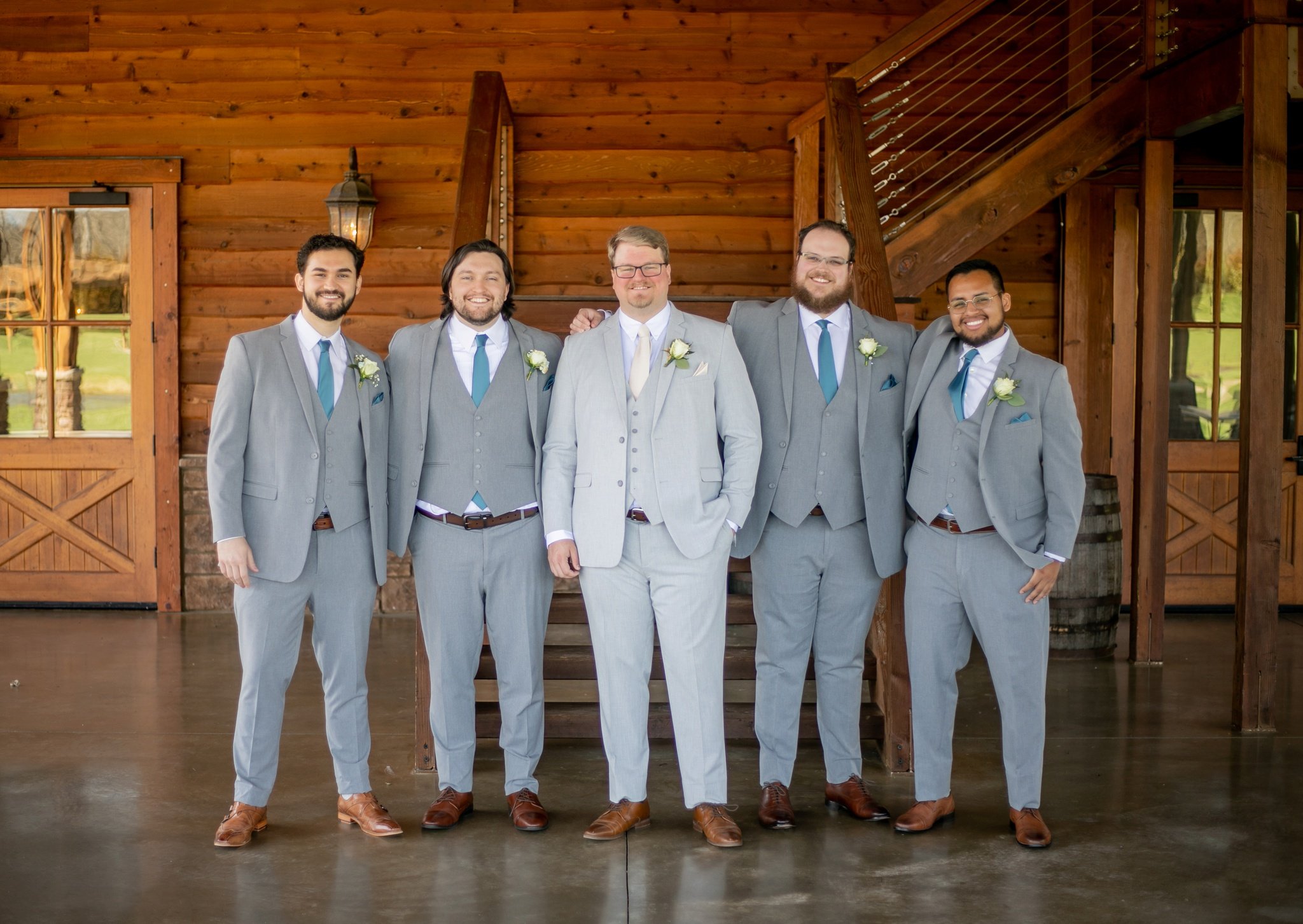 groomsmen at sycamore farms