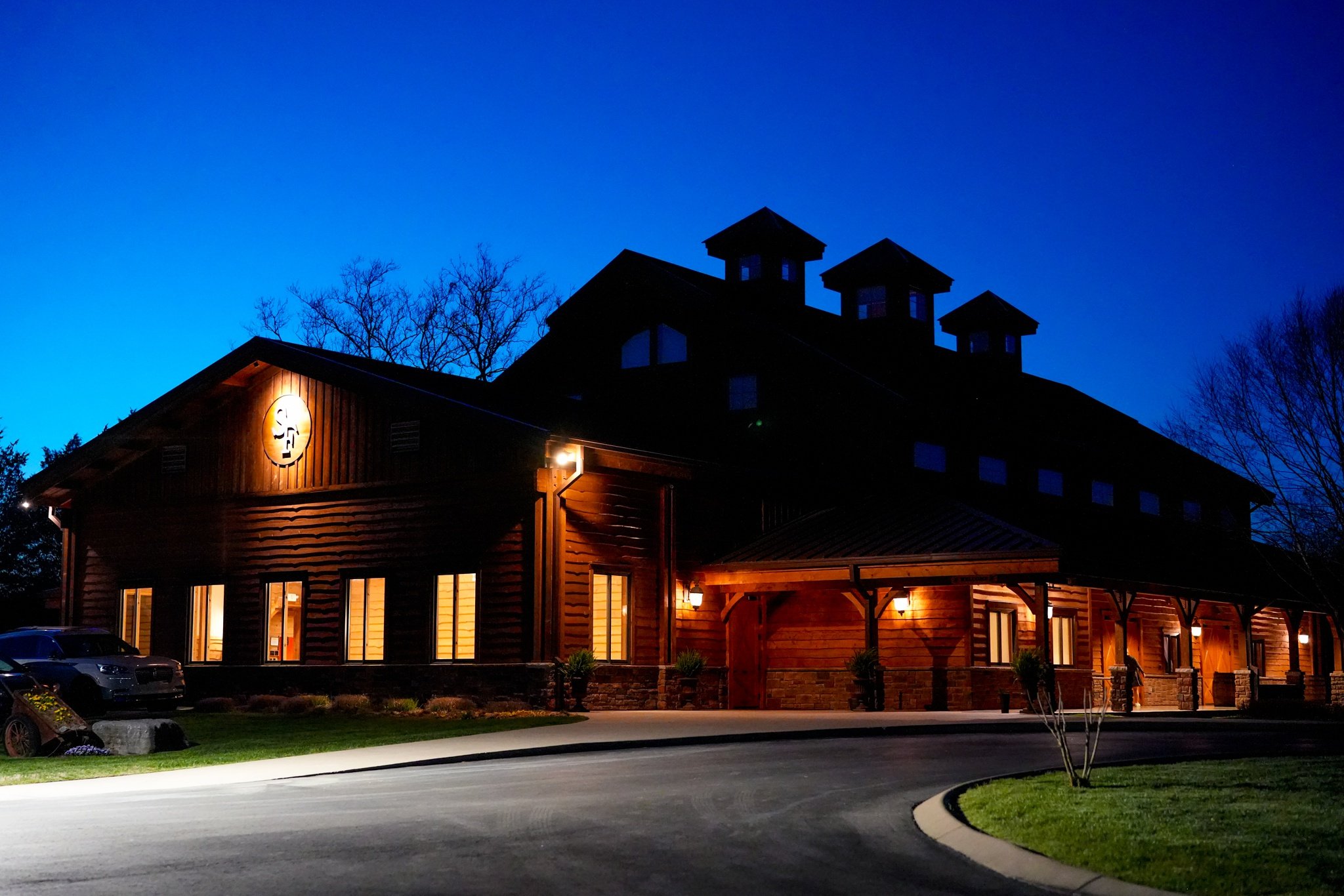 sycamore farms at night