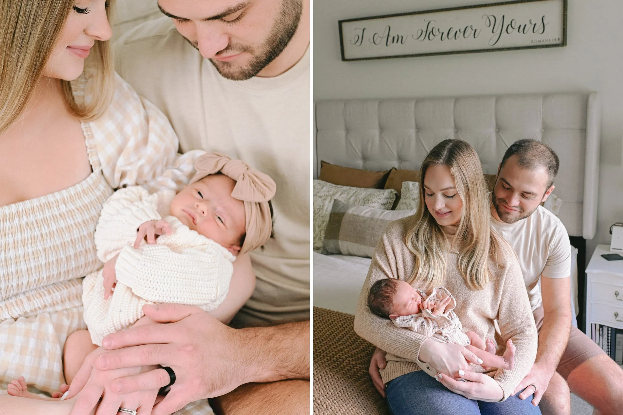 lifestyle home session with newborn