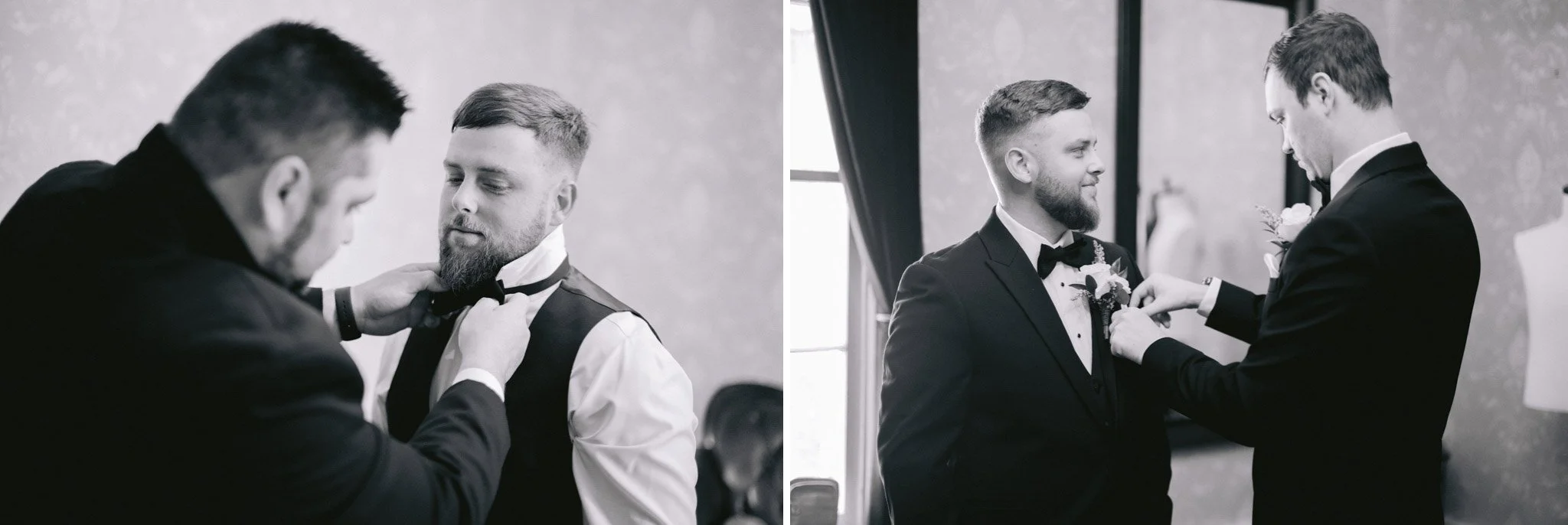 groom getting ready at Macca Villa