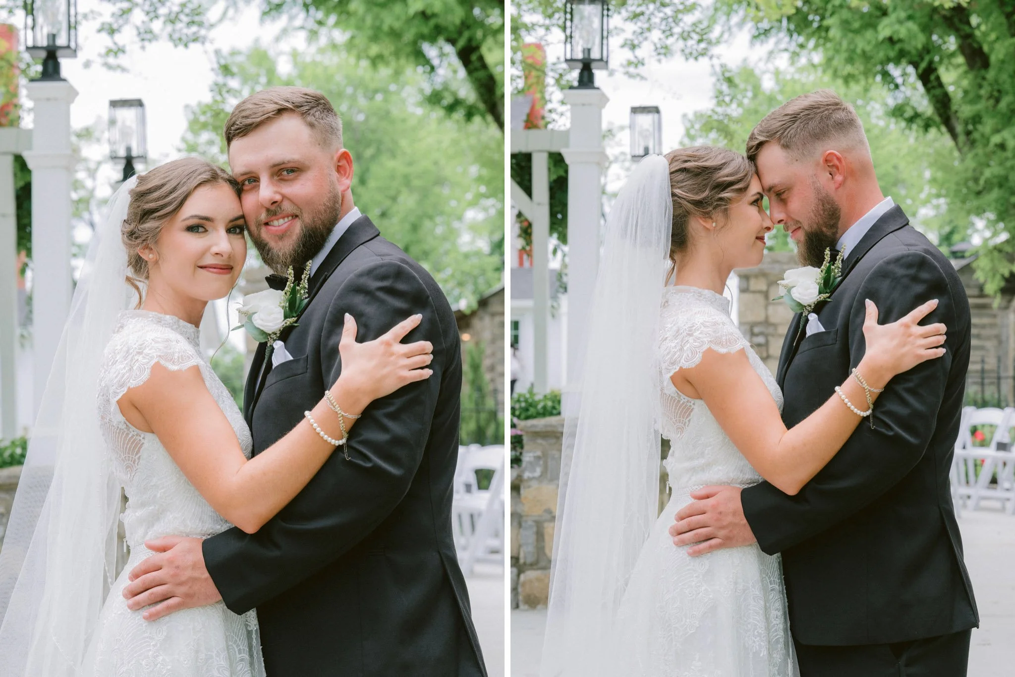 bride and groom portraits at Macca Villa