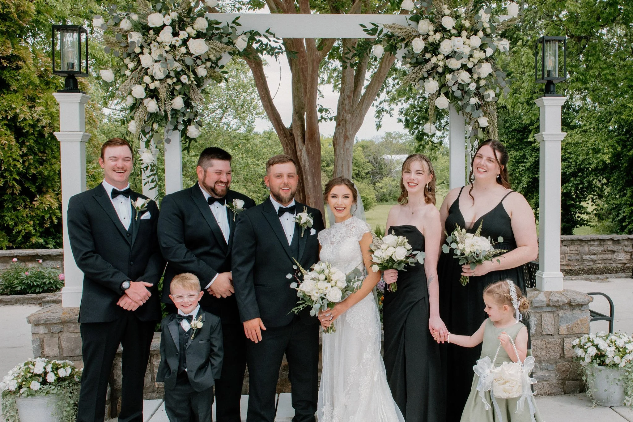 wedding party portraits at Nashville wedding
