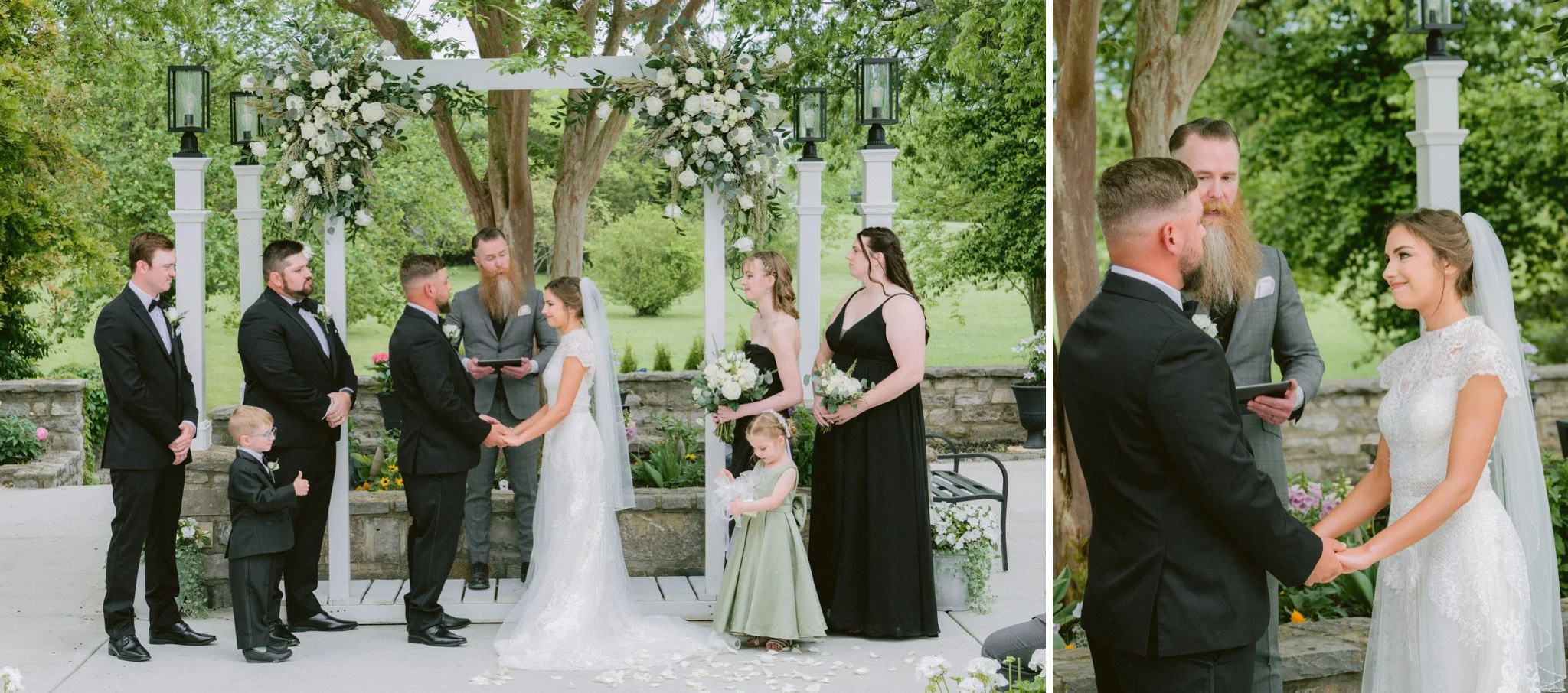 wedding ceremony at Macca Villa