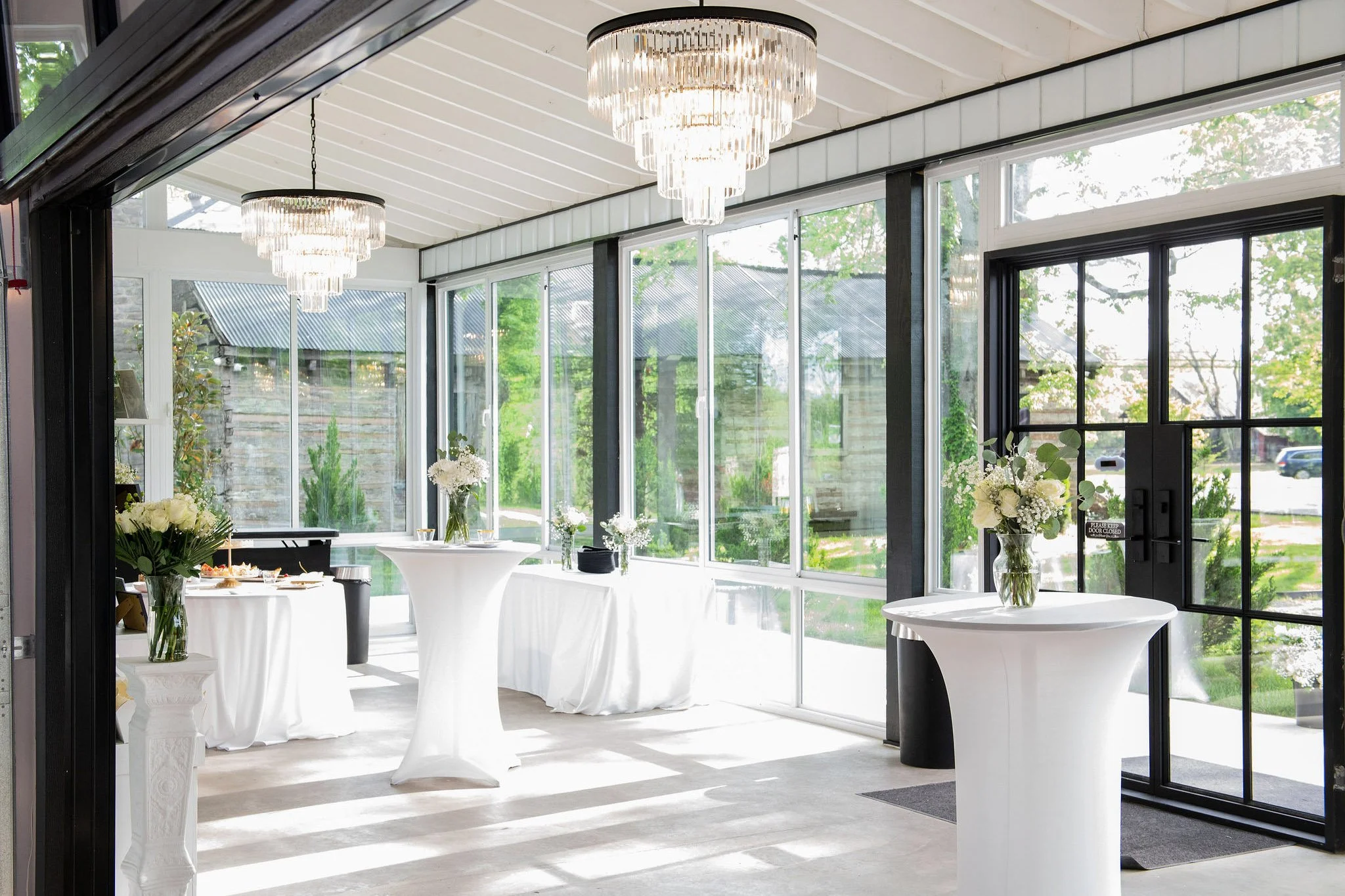 black and white wedding reception inspiration