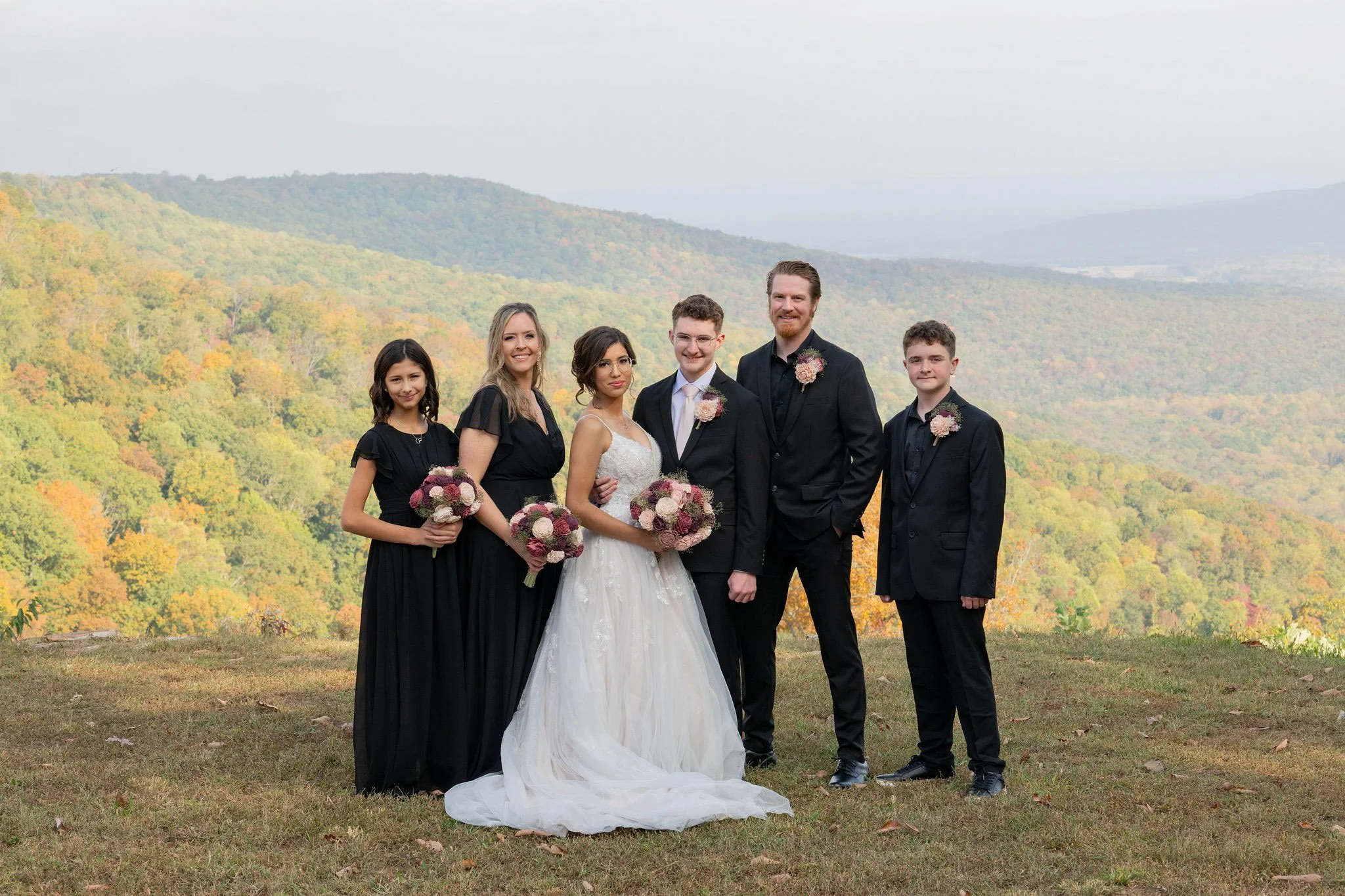 The Glass House wedding party photos