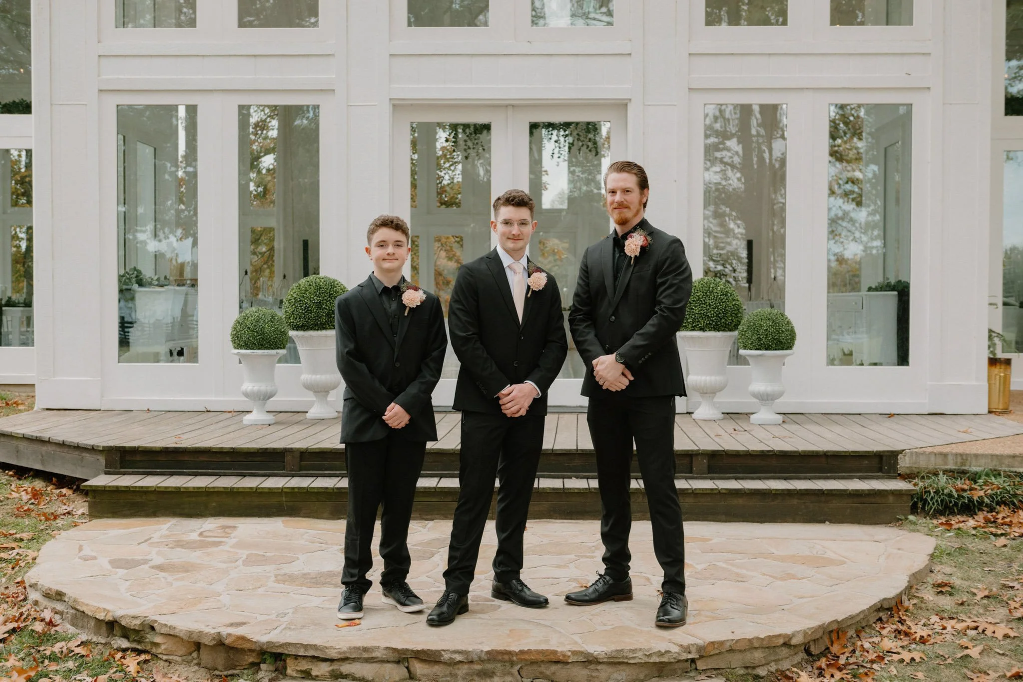 groomsmen at The Glass House