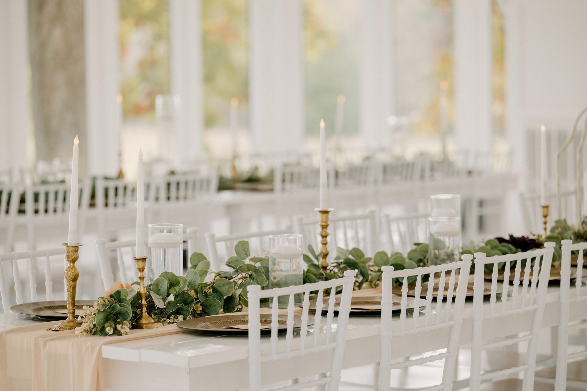 wedding inspo with white chairs