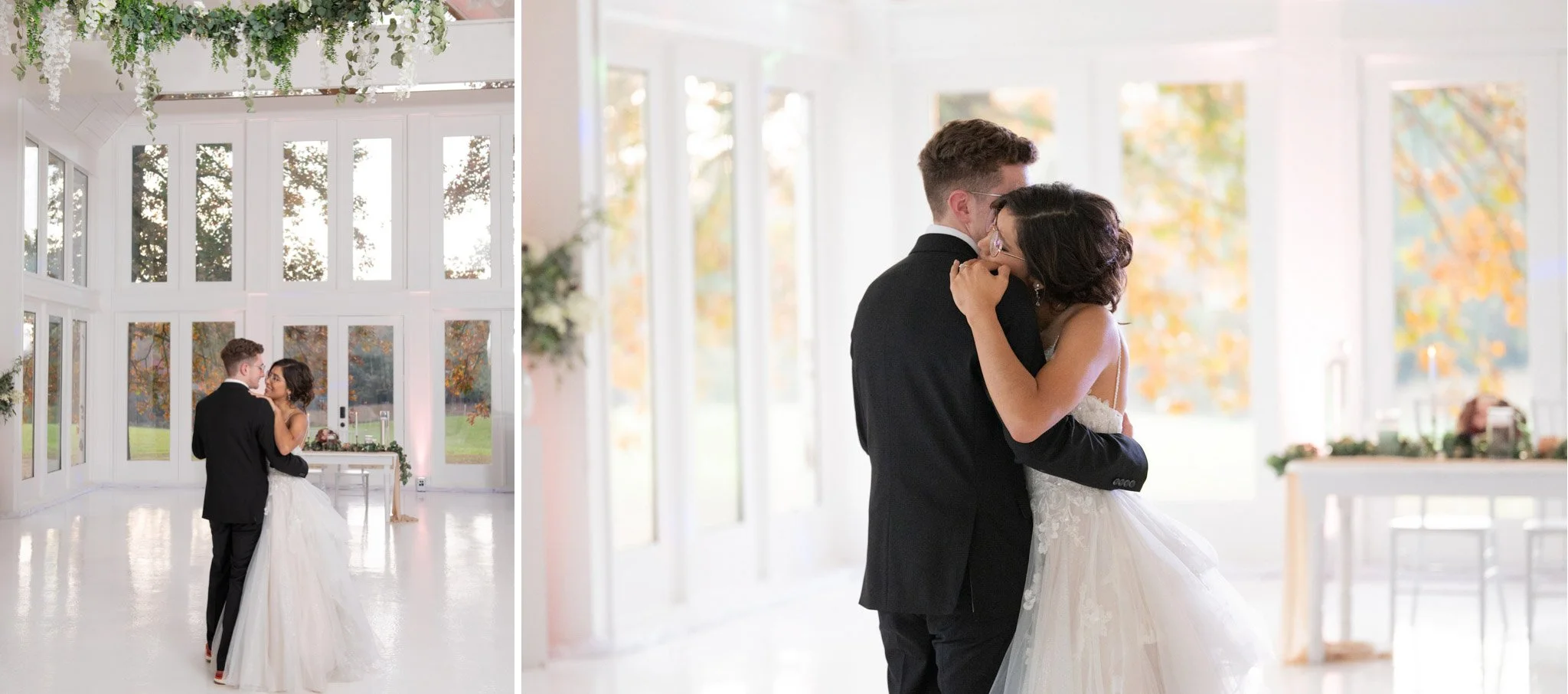 The Glass House first dance at wedding reception