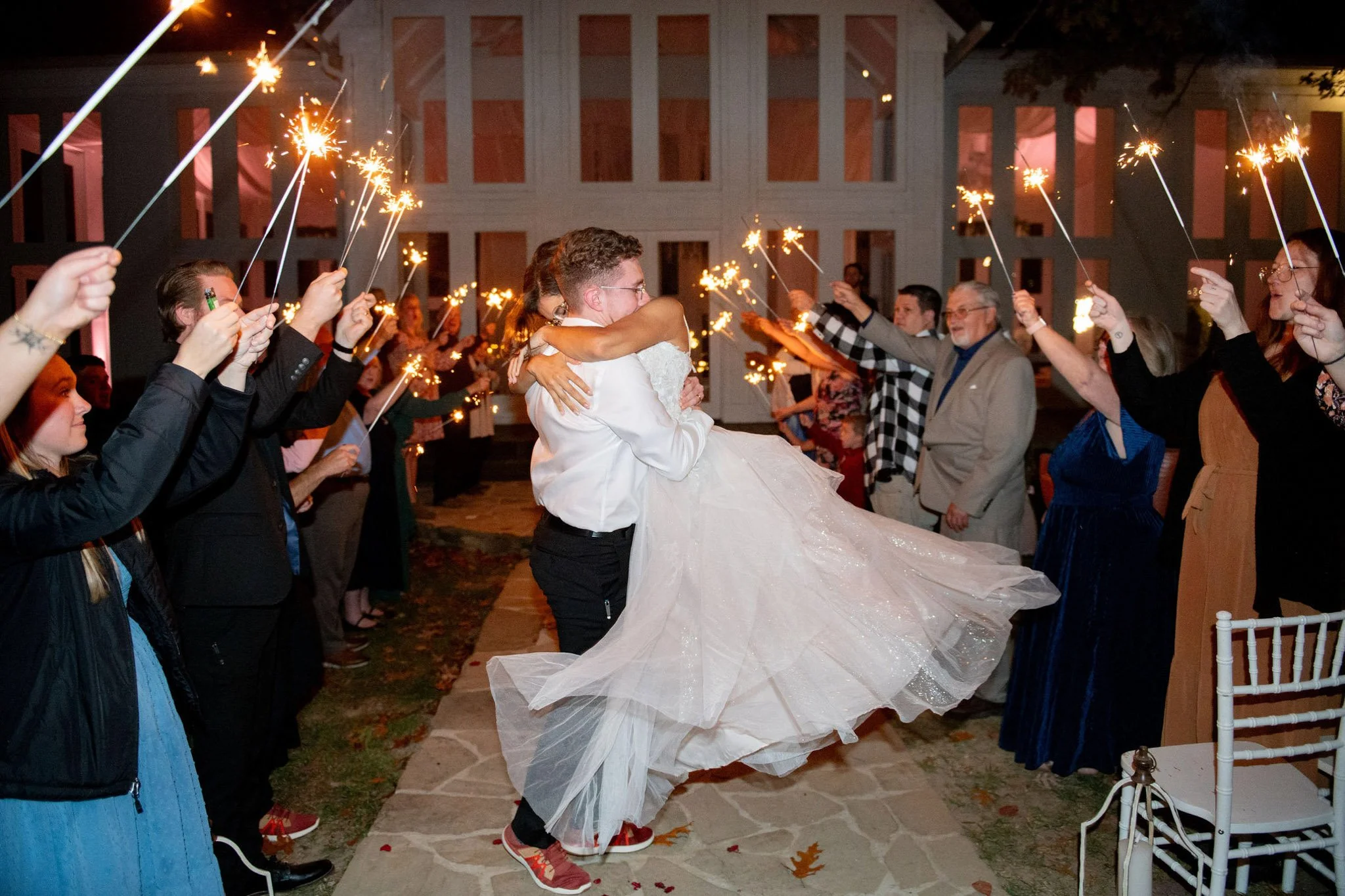 sparkler exit at The Glass House