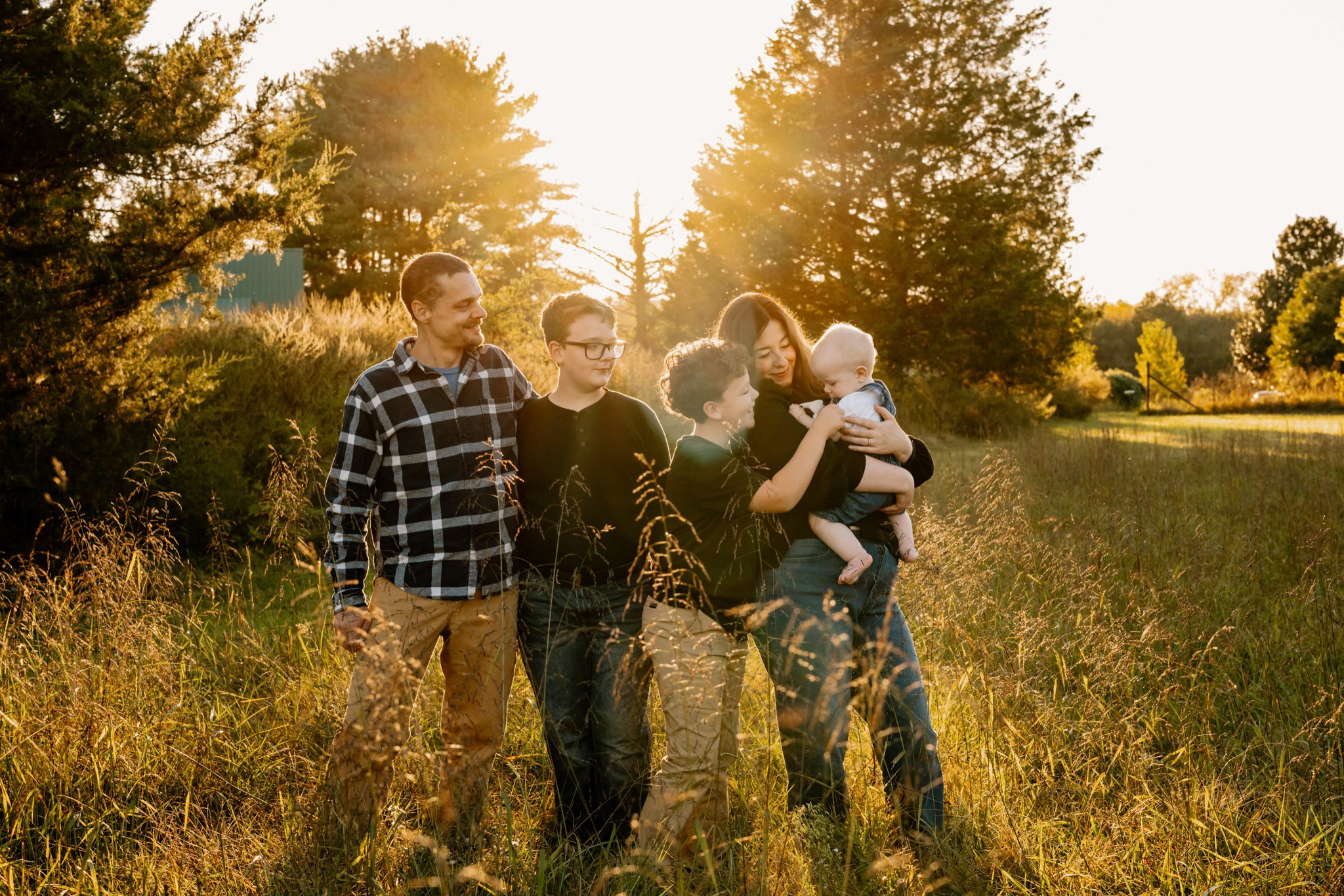 family session taken on farm property in Nashville