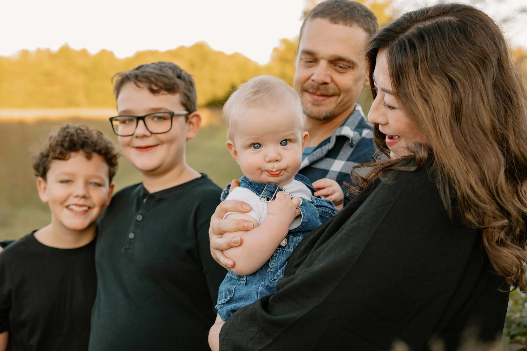 baby making a funny face during portraits