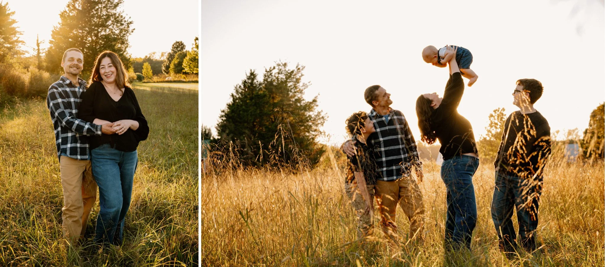 Family of five during their Tennessee family session