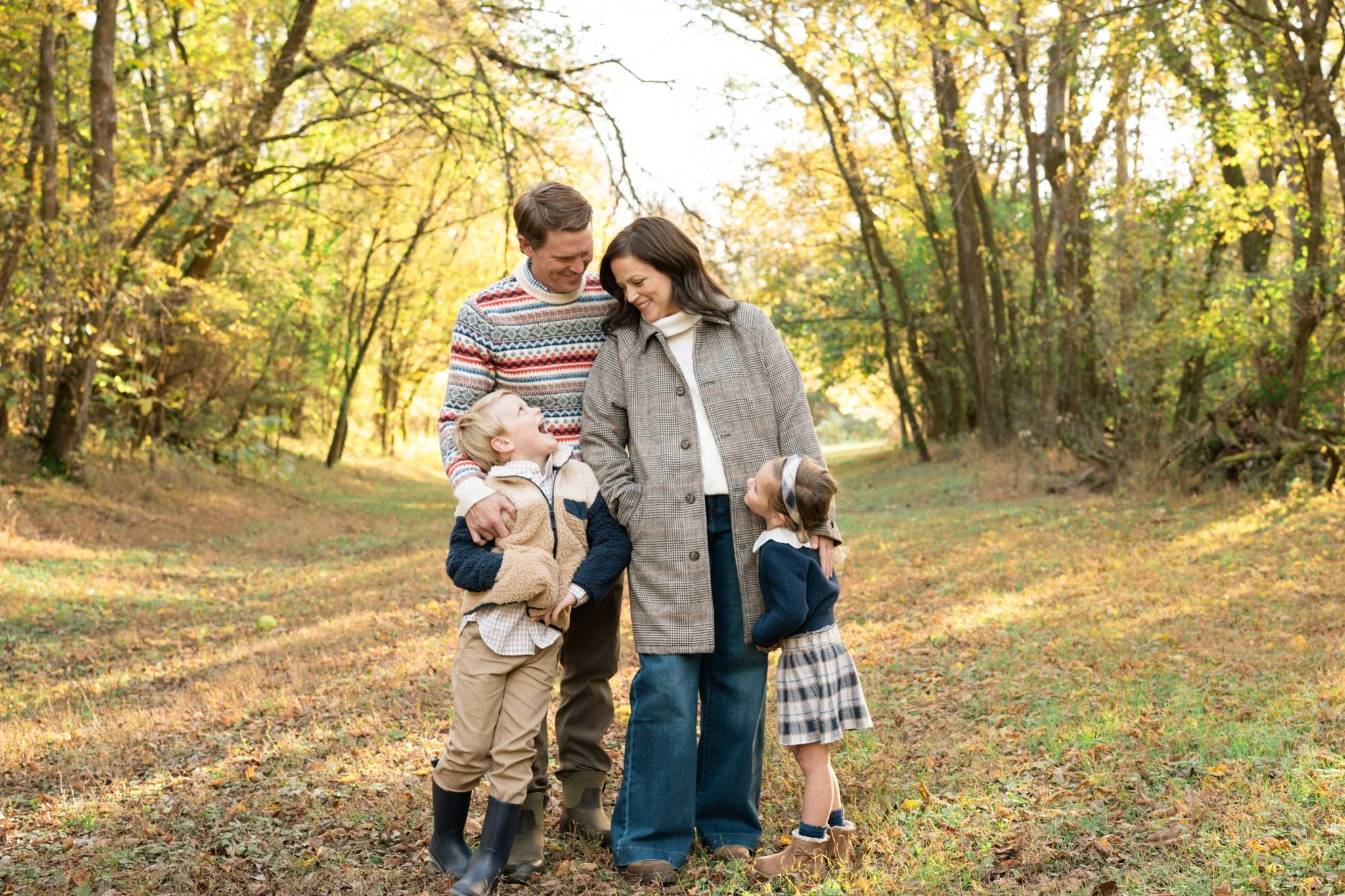perfect family portrait of family of four