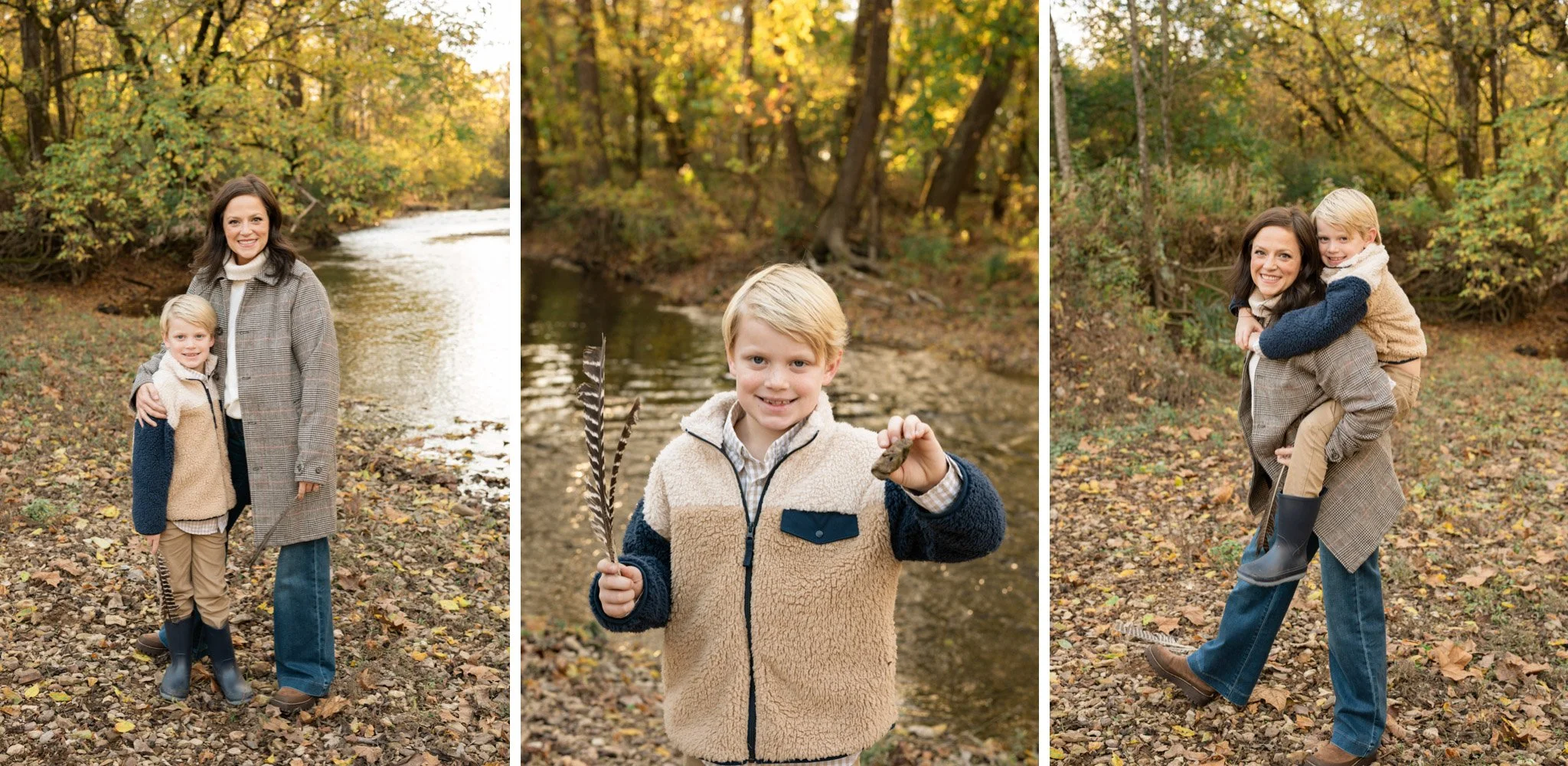 family photo session taken in the woods in Nashville, TN