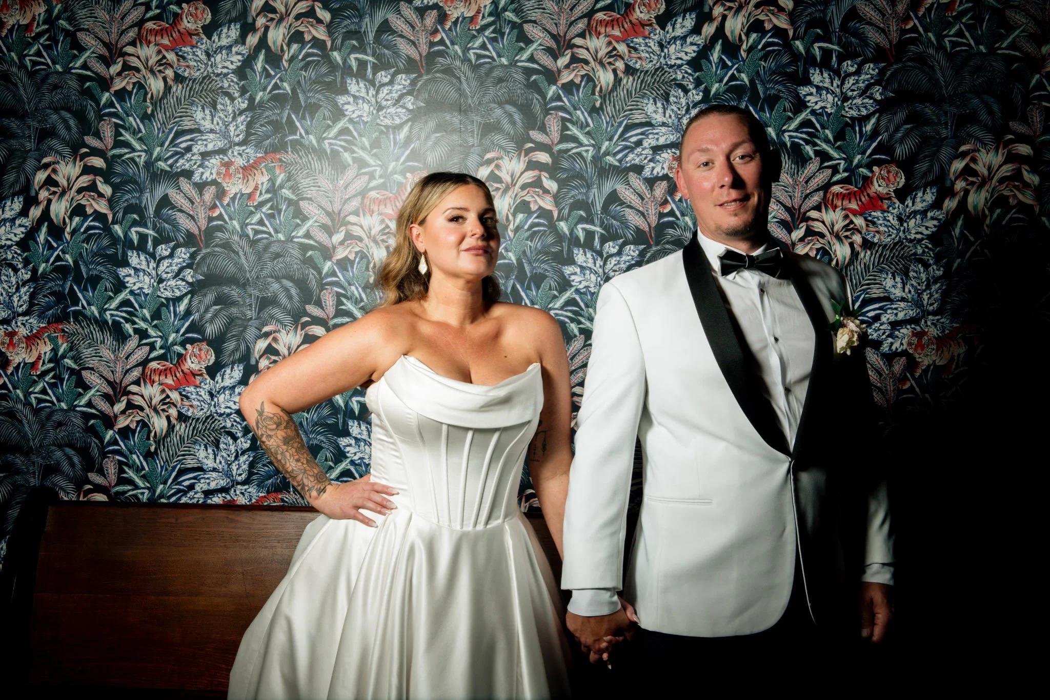 indoor wedding portrait at clementine nashville 