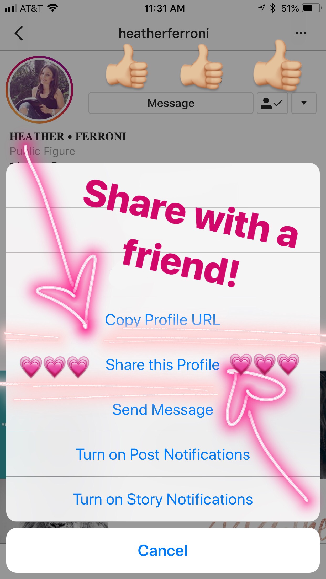 How to Share Instagram Profile with a Friend