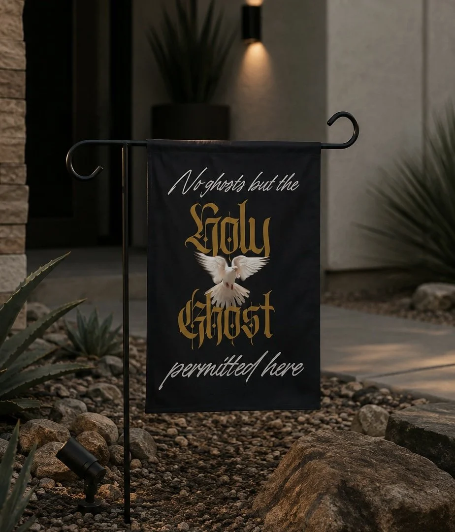 "No Ghosts but the Holy Ghost" Garden Banner — Outdoor Flag